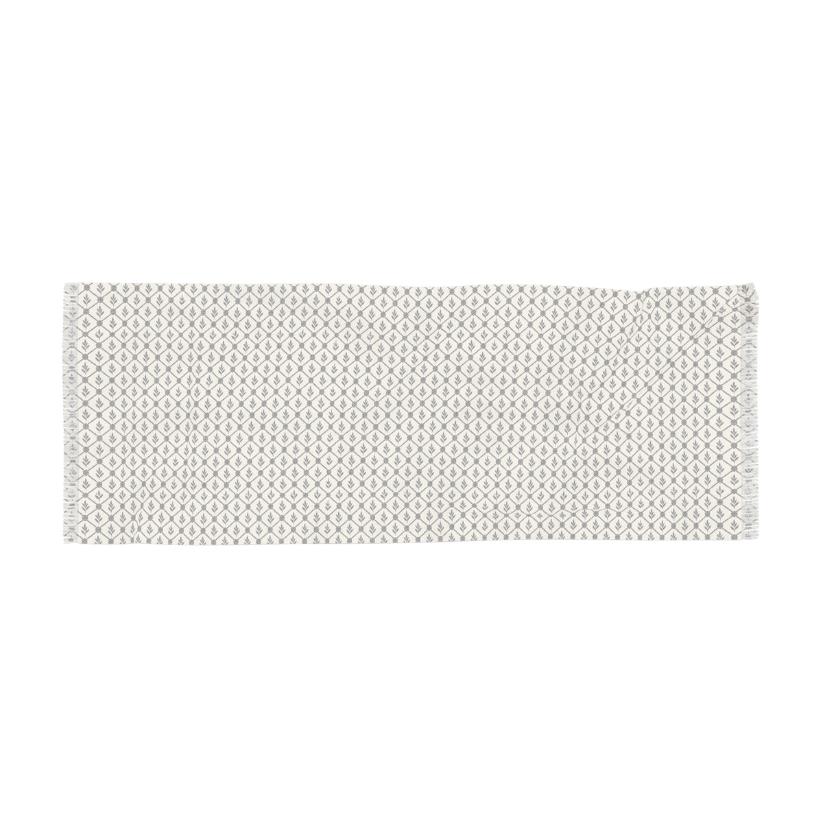 Black-and-ivory keffiyeh-inspired long scarf, product view 2
