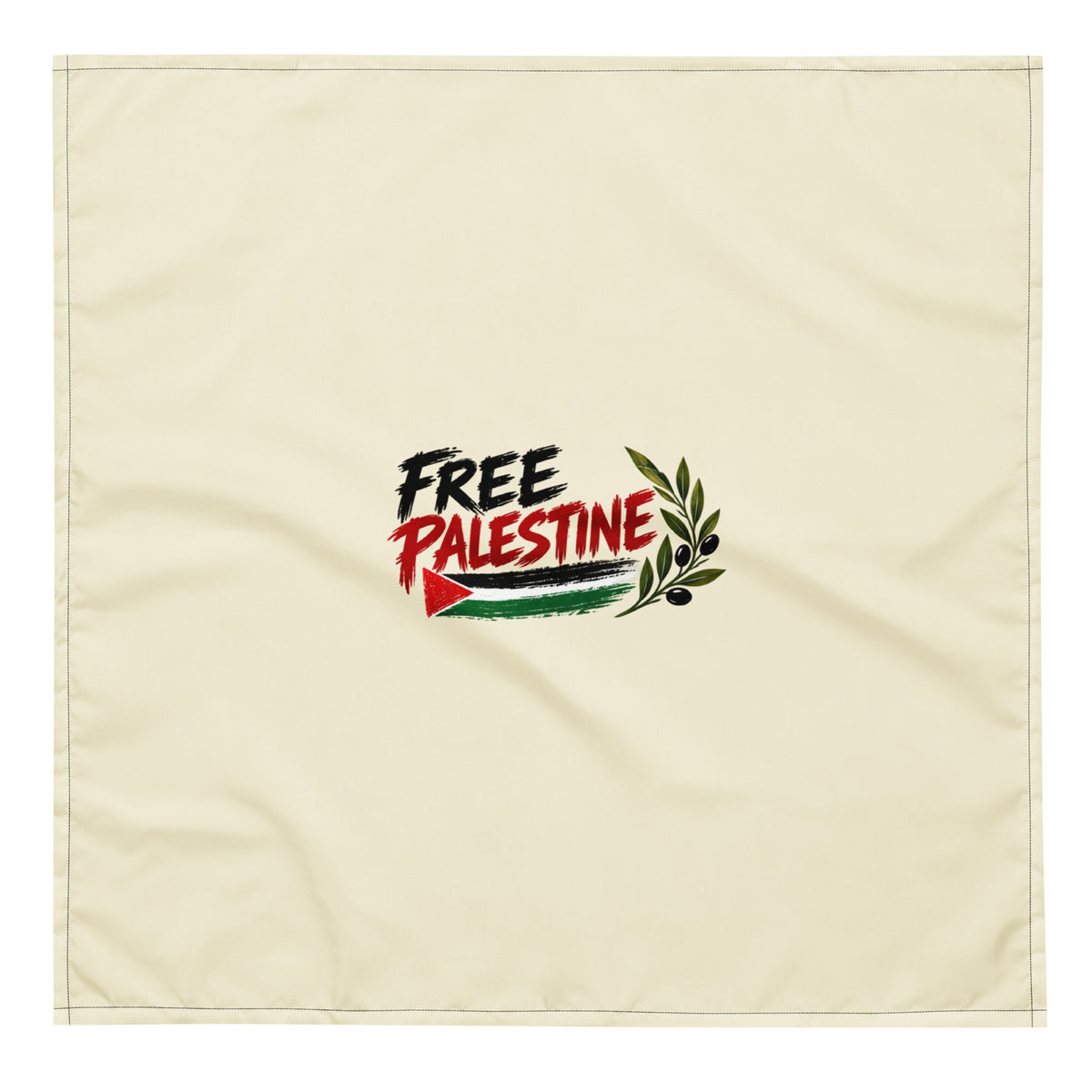 Free Palestine bandana, adult size L, front product view
