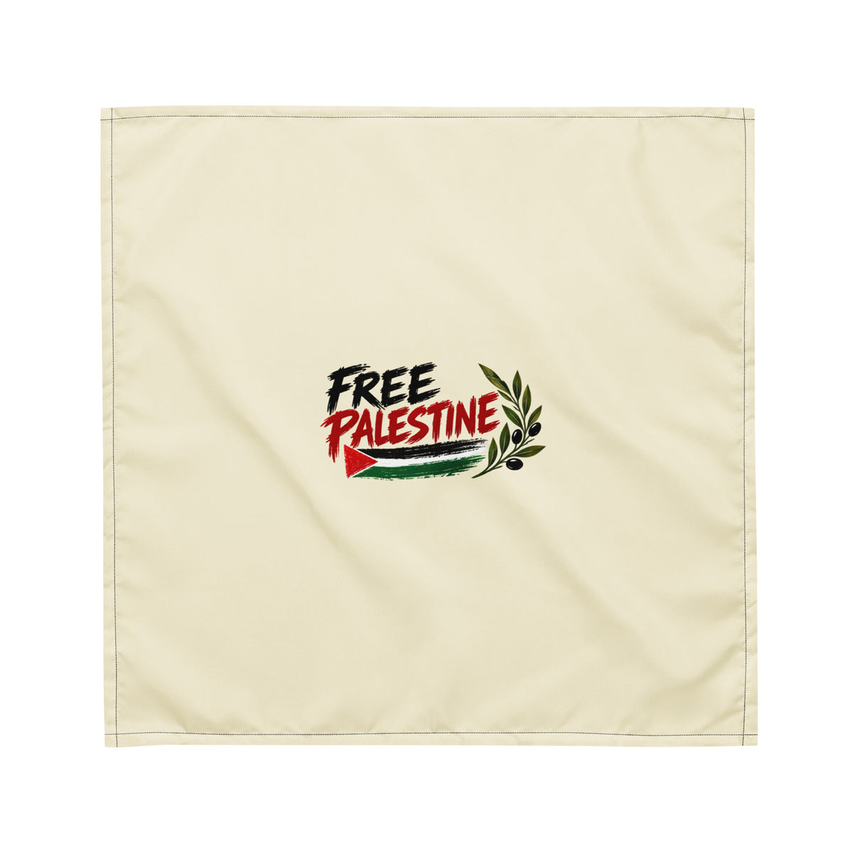 Free Palestine bandana, adult size M, front product view
