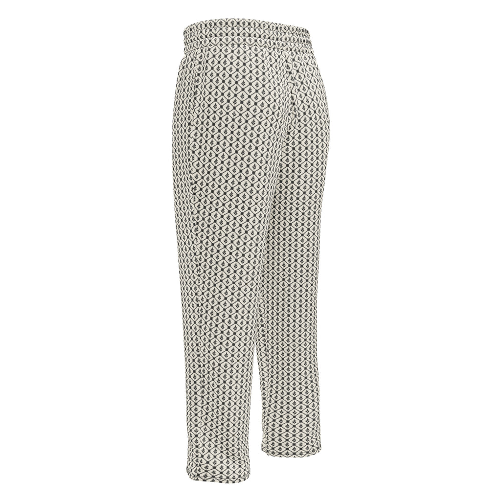 Keffiyeh-Inspired Wide-Leg Sweatpants — back view