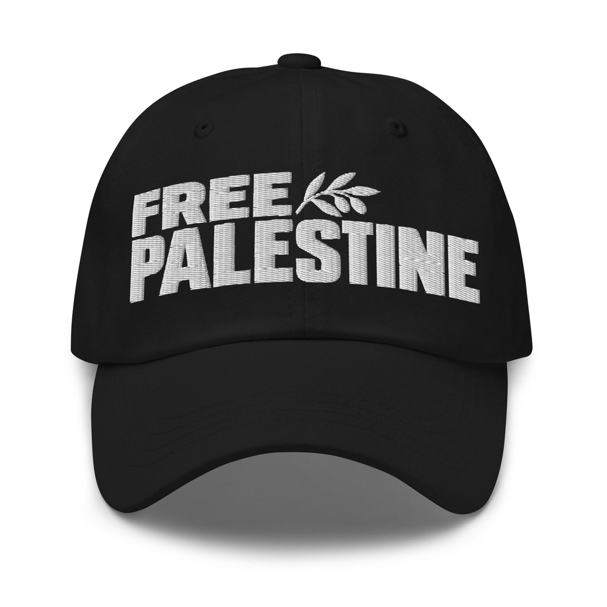 Free Palestine Embroidered Cap — front view