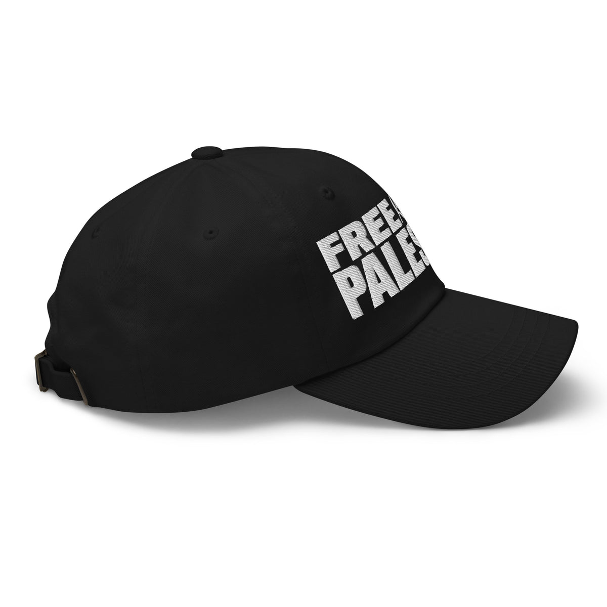 Free Palestine Embroidered Cap — right side view