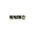 Free Palestine Bumper Sticker Decal — front view