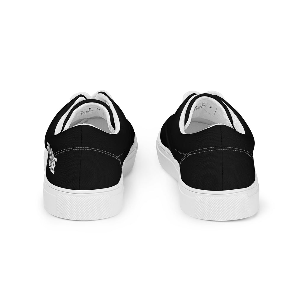 Black Free Palestine sneakers, back view