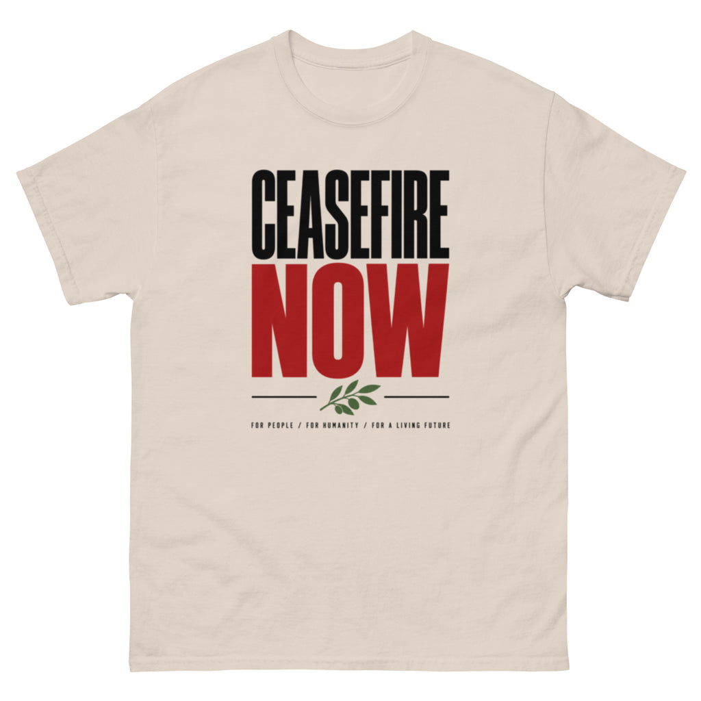 Ceasefire Now T-Shirt — front view