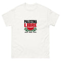 Palestina Libre — Camiseta solidaria — white front mockup