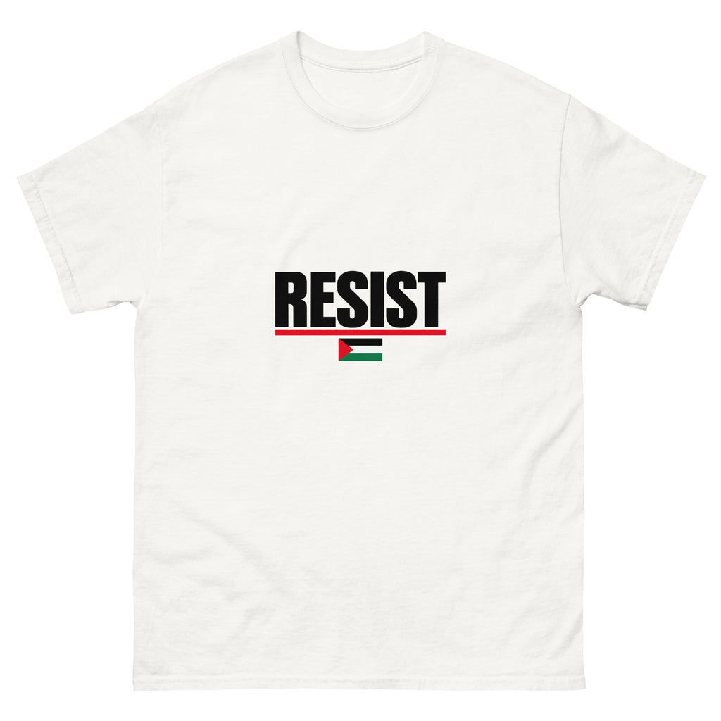 RESIST Budget T-Shirt — white front mockup
