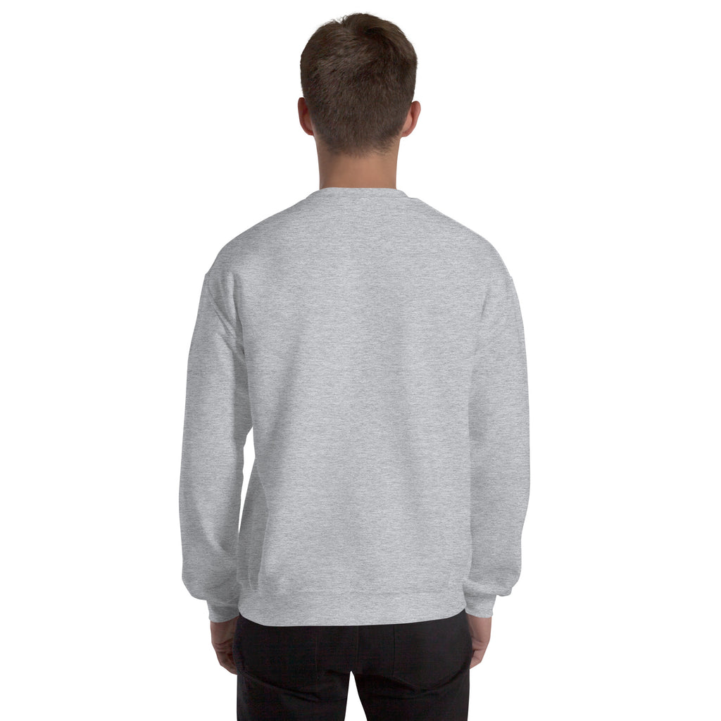 Peace for Palestine grey crewneck sweatshirt, back product view