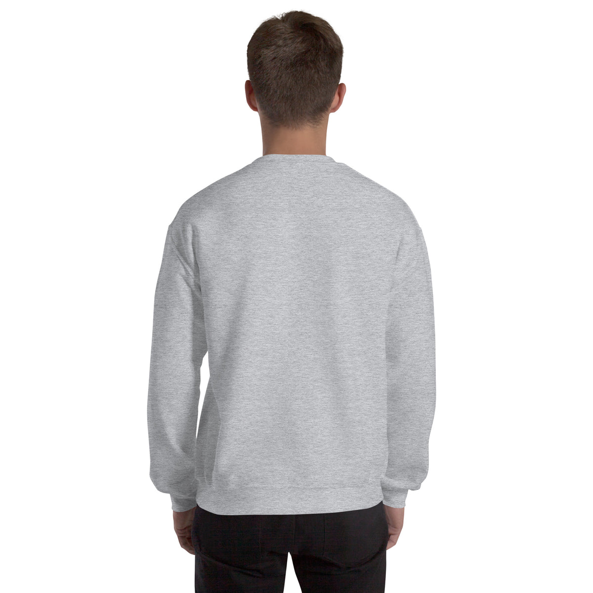 Peace for Palestine grey crewneck sweatshirt, back product view