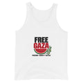 Free Gaza Tank Top — white front mockup